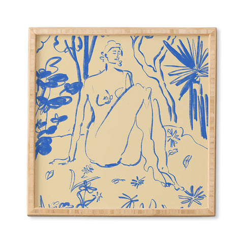 sandrapoliakov MYSTICAL FOREST BLUE Framed Wall Art