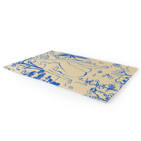 sandrapoliakov MYSTICAL FOREST BLUE Area Rug