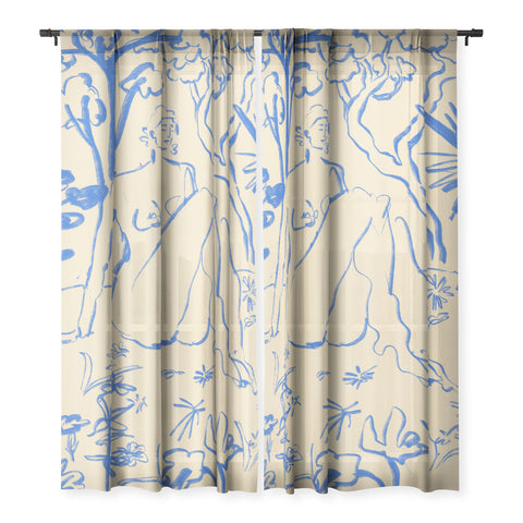 sandrapoliakov MYSTICAL FOREST BLUE Sheer Non Repeat