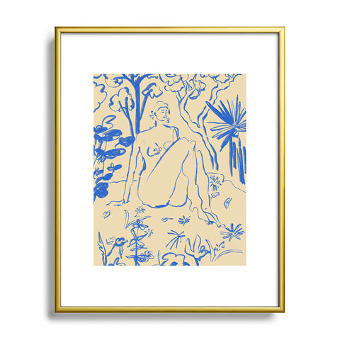 sandrapoliakov MYSTICAL FOREST BLUE Metal Framed Art Print