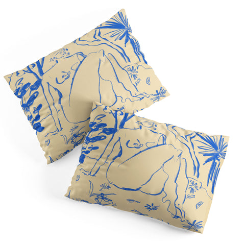 sandrapoliakov MYSTICAL FOREST BLUE Pillow Shams