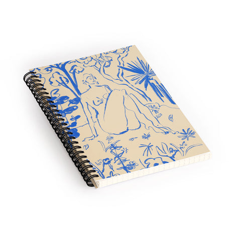 sandrapoliakov MYSTICAL FOREST BLUE Spiral Notebook