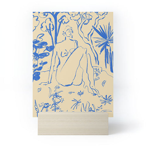 sandrapoliakov MYSTICAL FOREST BLUE Mini Art Print