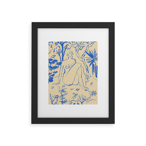 sandrapoliakov MYSTICAL FOREST BLUE Framed Art Print