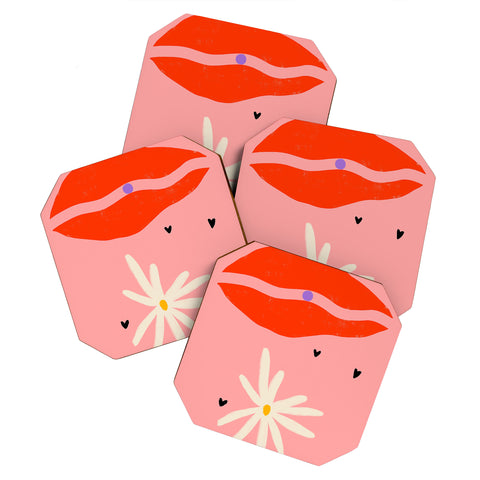 sandrapoliakov PEARL AND DAISY Coaster Set