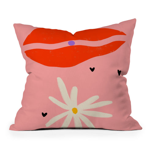 sandrapoliakov PEARL AND DAISY Outdoor Throw Pillow