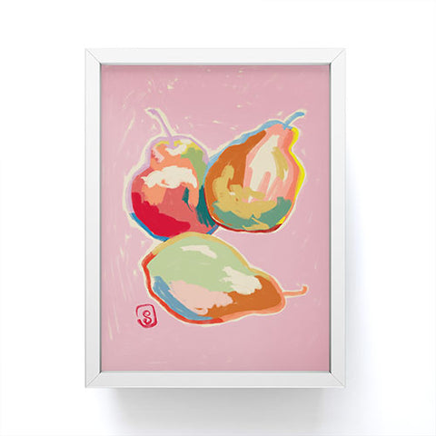 sandrapoliakov PERFECT PEARS Framed Mini Art Print