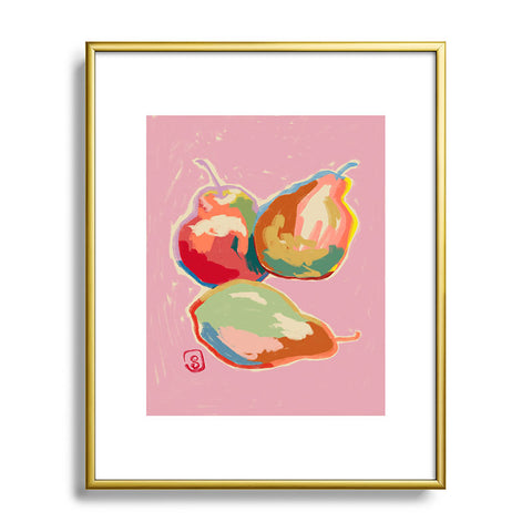 sandrapoliakov PERFECT PEARS Metal Framed Art Print