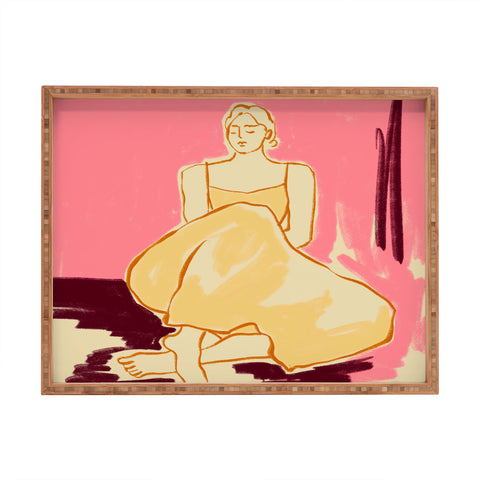 sandrapoliakov PINK DREAM Rectangular Tray