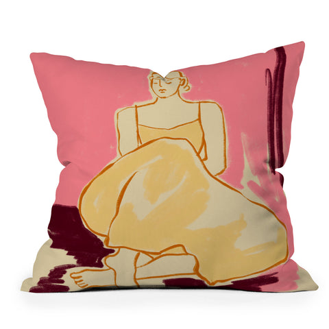 sandrapoliakov PINK DREAM Outdoor Throw Pillow