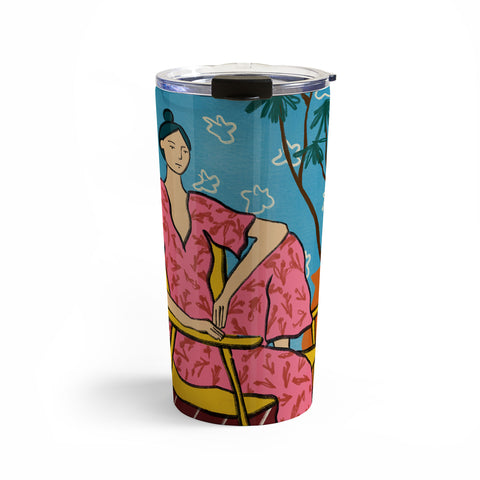 sandrapoliakov PLANT LADY AT HOME Travel Mug