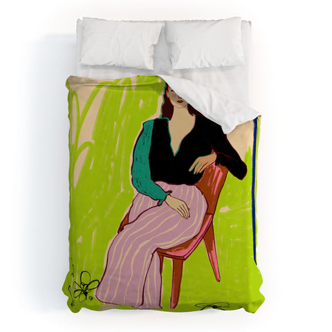 sandrapoliakov RELAXED WOMAN Duvet Cover