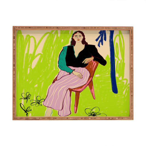 sandrapoliakov RELAXED WOMAN Rectangular Tray