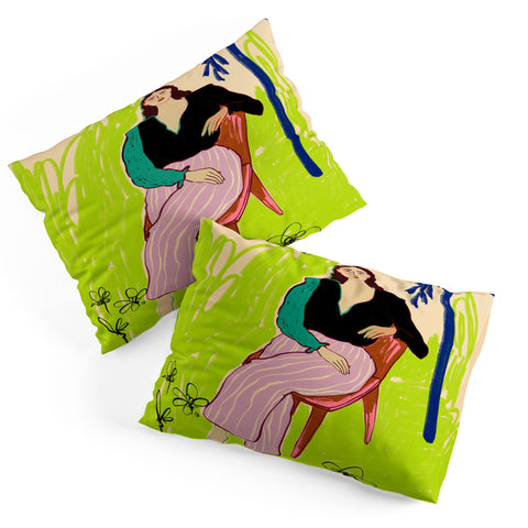 sandrapoliakov RELAXED WOMAN Pillow Shams