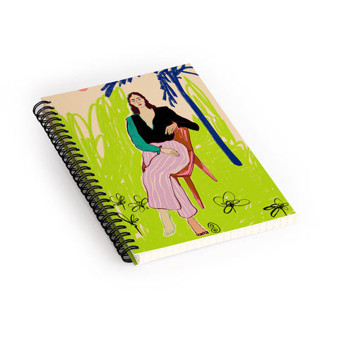 sandrapoliakov RELAXED WOMAN Spiral Notebook