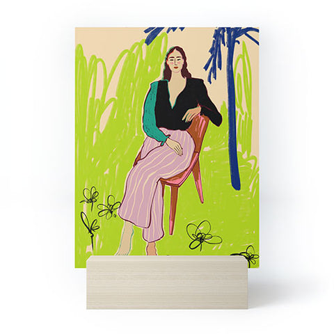 sandrapoliakov RELAXED WOMAN Mini Art Print