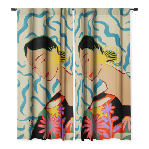 sandrapoliakov SMILING WOMAN AND SUNSHINE Blackout Non Repeat