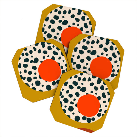 sandrapoliakov STILL LIFE WITH AN APPLE Coaster Set