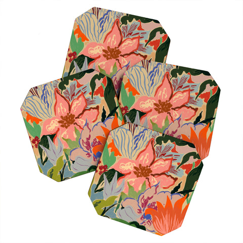 sandrapoliakov SUMMER BOUQUET II Coaster Set