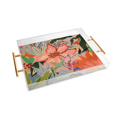 sandrapoliakov SUMMER BOUQUET II Acrylic Tray