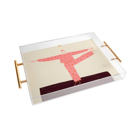 sandrapoliakov SUN SALUTATION Acrylic Tray