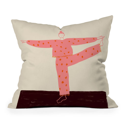 sandrapoliakov SUN SALUTATION Outdoor Throw Pillow