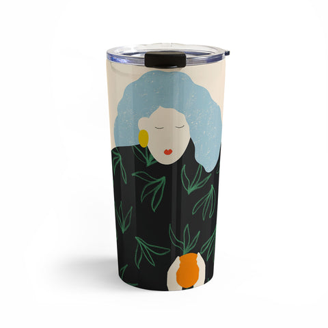 sandrapoliakov tangerine Travel Mug