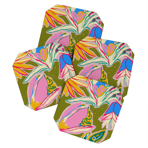 sandrapoliakov TROPICAL GARDEN 1 Coaster Set