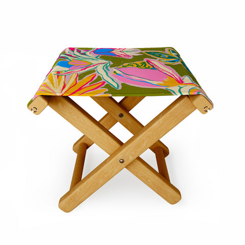 sandrapoliakov TROPICAL GARDEN 1 Folding Stool