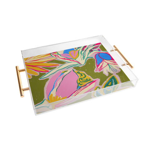 sandrapoliakov TROPICAL GARDEN 1 Acrylic Tray