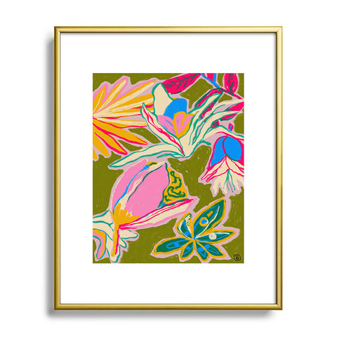 sandrapoliakov TROPICAL GARDEN 1 Metal Framed Art Print