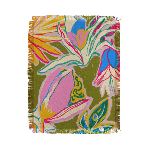 sandrapoliakov TROPICAL GARDEN 1 Throw Blanket