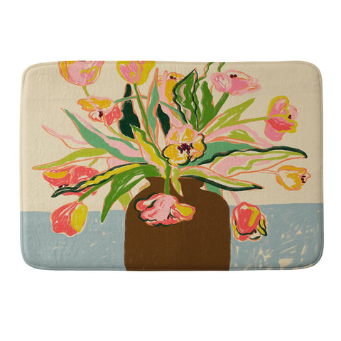sandrapoliakov TULIPS I Memory Foam Bath Mat
