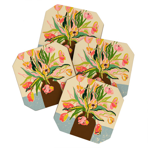 sandrapoliakov TULIPS I Coaster Set