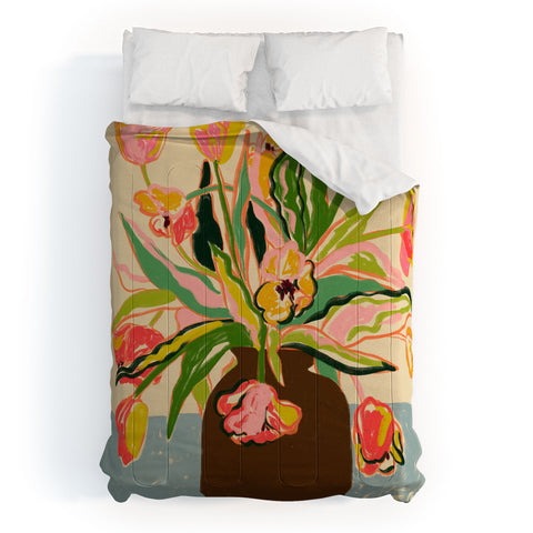 sandrapoliakov TULIPS I Comforter