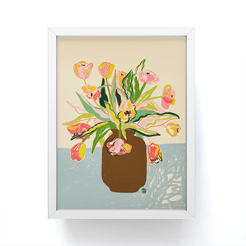 sandrapoliakov TULIPS I Framed Mini Art Print