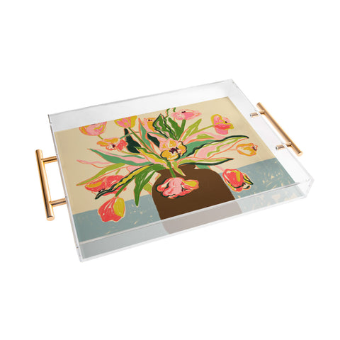 sandrapoliakov TULIPS I Acrylic Tray
