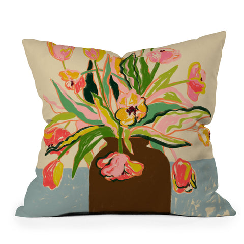 sandrapoliakov TULIPS I Throw Pillow