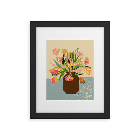 sandrapoliakov TULIPS I Framed Art Print