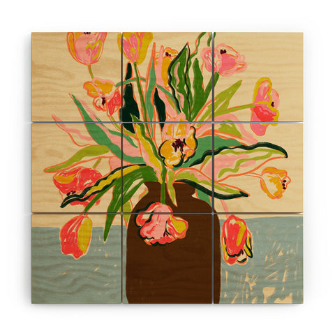sandrapoliakov TULIPS I Wood Wall Mural