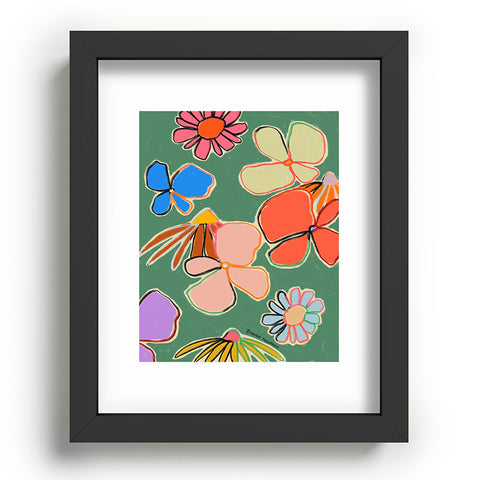 sandrapoliakov VINTAGE GARDEN GREEN Recessed Framing Rectangle