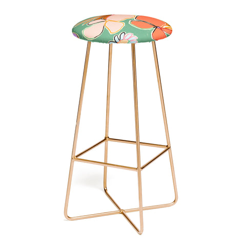 sandrapoliakov VINTAGE GARDEN GREEN Bar Stool