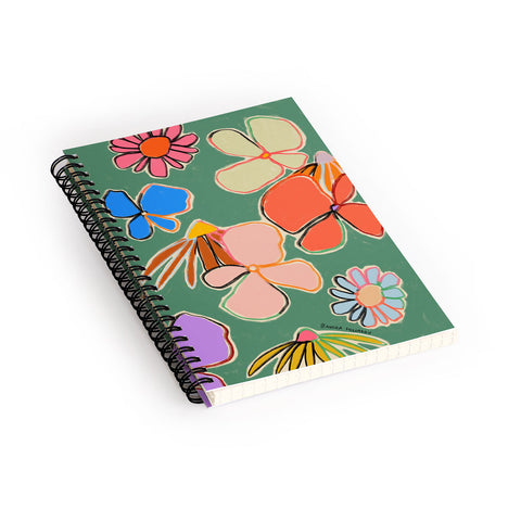 sandrapoliakov VINTAGE GARDEN GREEN Spiral Notebook
