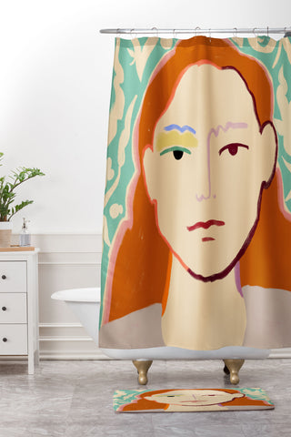 sandrapoliakov VISION II Shower Curtain And Mat