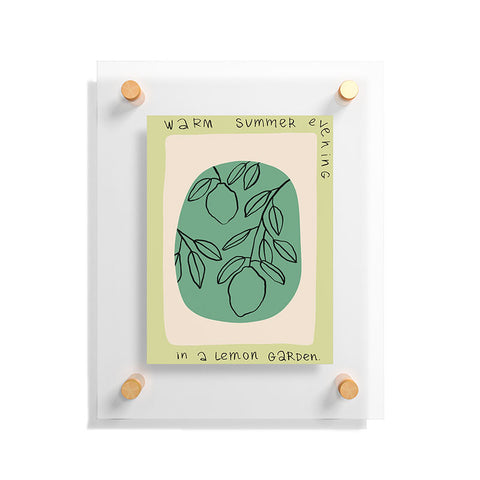 sandrapoliakov WARM SUMMER EVENING LEMON Floating Acrylic Print