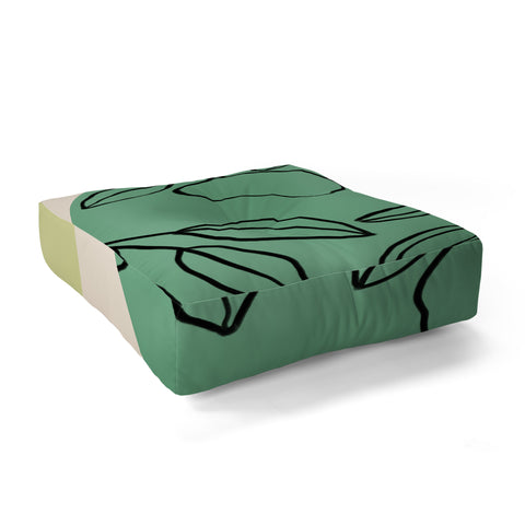 sandrapoliakov WARM SUMMER EVENING LEMON Floor Pillow Square