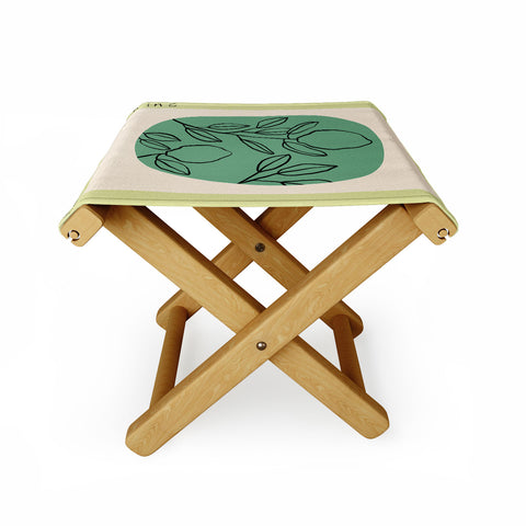 sandrapoliakov WARM SUMMER EVENING LEMON Folding Stool