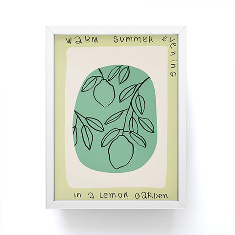 sandrapoliakov WARM SUMMER EVENING LEMON Framed Mini Art Print