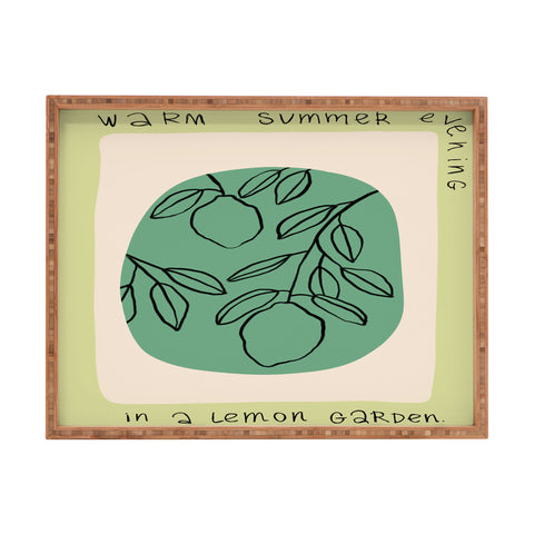 sandrapoliakov WARM SUMMER EVENING LEMON Rectangular Tray