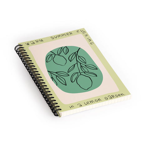 sandrapoliakov WARM SUMMER EVENING LEMON Spiral Notebook